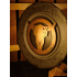 wall decoration longhorn wood and steel